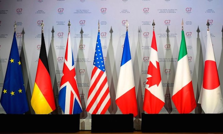flags of the G7 nations