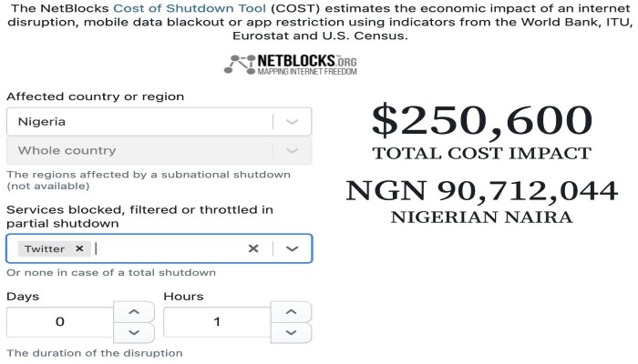 Nigeria loses N90.7m each hour of Twitter ban