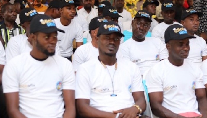 Cross section of participants during the flag-off ceremony of the Delta State Government and Clickafix Employment Application Portal Launch program.