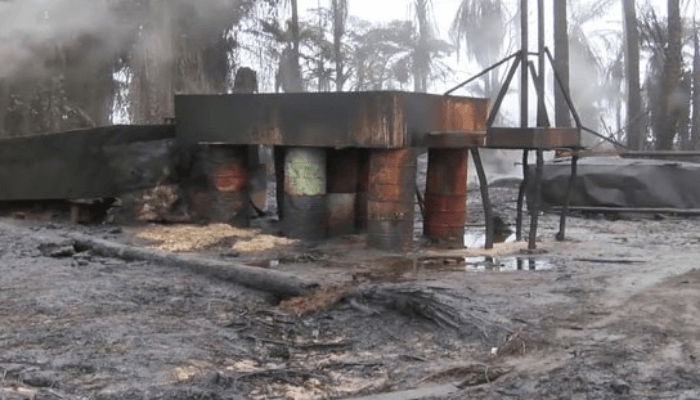 Illegal refineries in Niger Delta