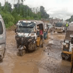 Student protest over ikot ekpene road