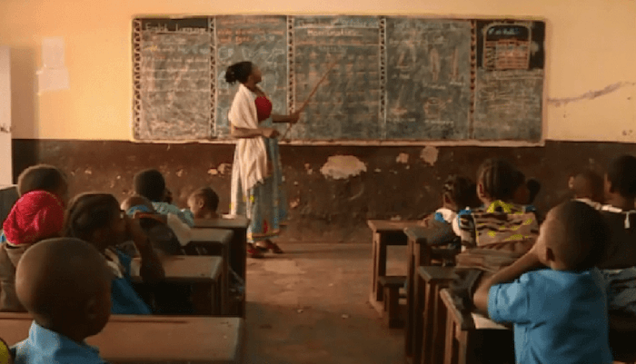 A Teacher in a classrom
