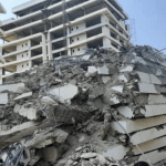 Collapsed building in ikoyi