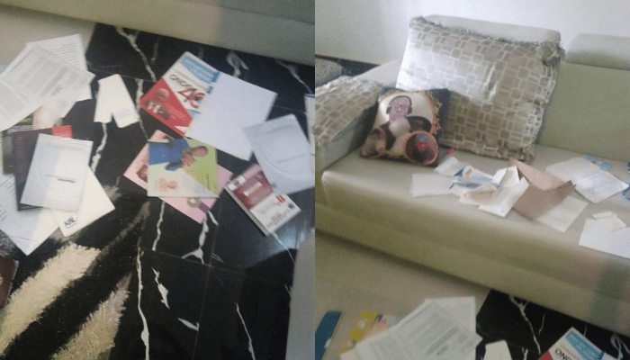 Hoodlums Burgled apartment