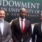 Lebanese Nigeria Initiative members and scholarship winner; Ajibola Olubando