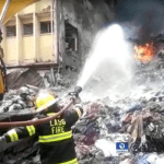 Fire-fighters in Lagos