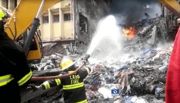 Fire-fighters in Lagos