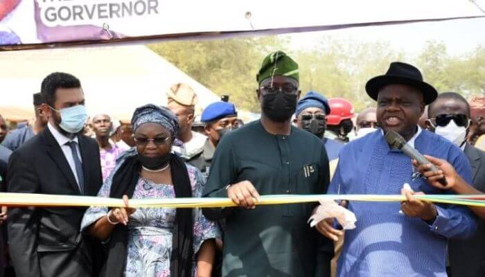 Makinde (2nd)-right and others at the event