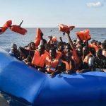 migrants in Mediterranean sea