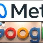 Logo of Meta and google in a collage