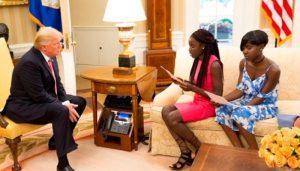 Joy Bishara, and Lydia Pogu at the White house
