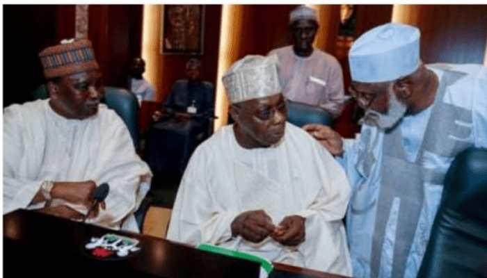 Obasanjo, Abdulsami, Jonathan, others meet Buhari