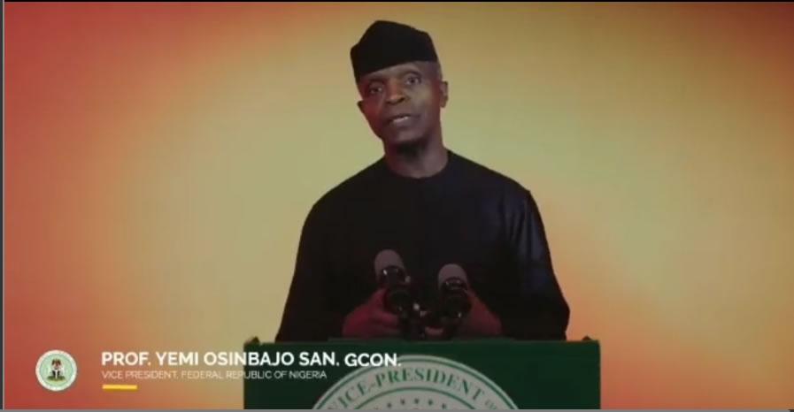 Transcript of osinbajo's declaration speech