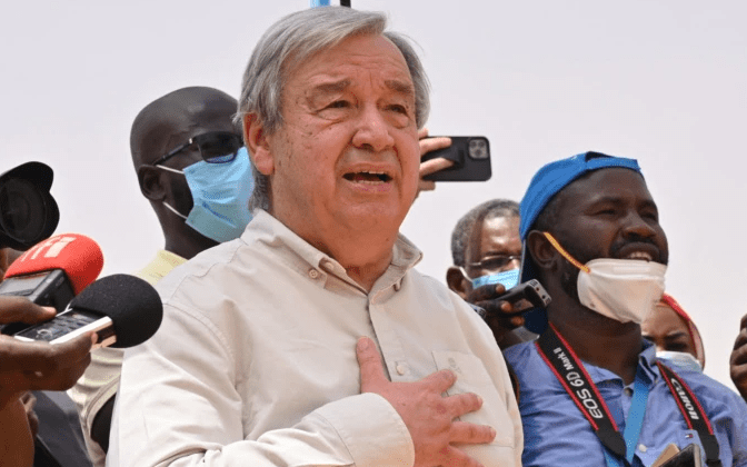Antonio Guterres in Nigeria for the first time