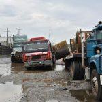 A container on Apapa-Ijora road