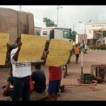 Students protesting against ASUU strike