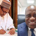 President Muhammadu Buhari and Adeyemi Adeniran