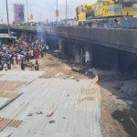 The burnt section of Akpongbon Bridge