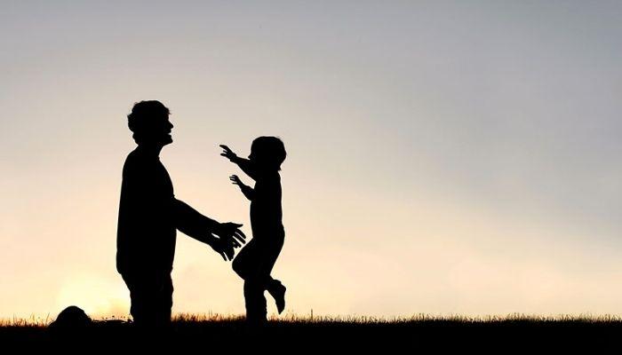 a child and his father