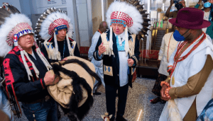 Gift presented to monarch.