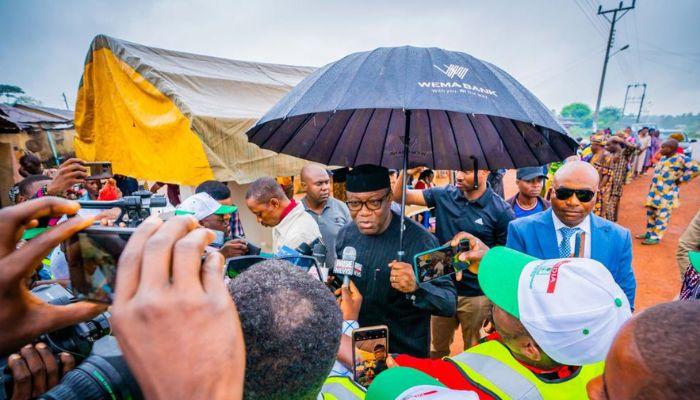 Kayode Fayemi in action during Ekiti governorship election