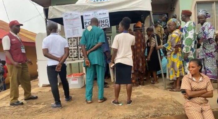 Electorates at Okeyinmi, Ward 6, Polling Unit 002, Ado local government