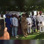Salvador with party members and candidates at the rally