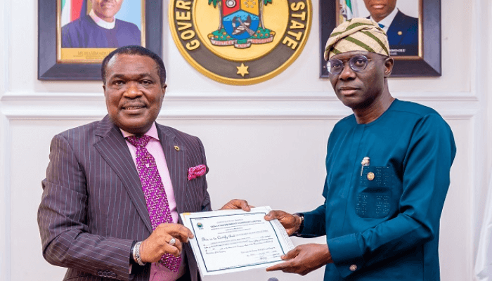 Bimbo Ahiru and Sanwo Olu