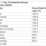 Top ten indebted African countries in 2020