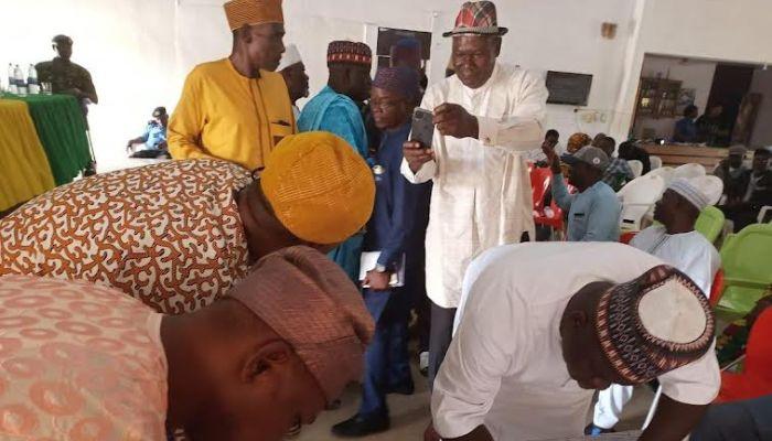 Party leaders signing the peace accord register in Ilorin, Kwara State