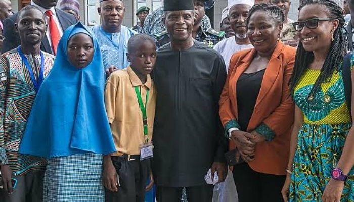Borno Learning Centre Graduates with Yemi Osibanjo, the Vice President of Nigeria