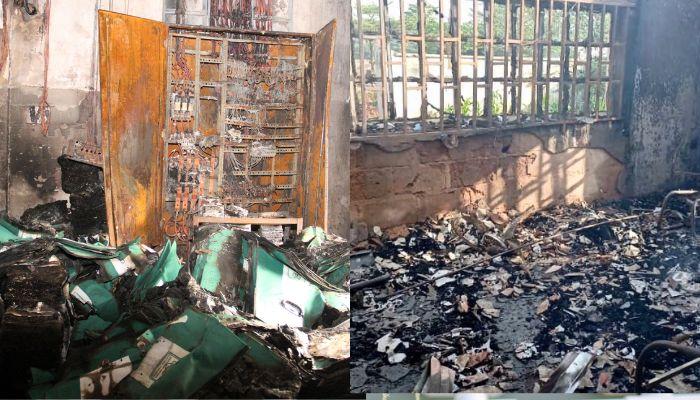 Burnt INEC facilities