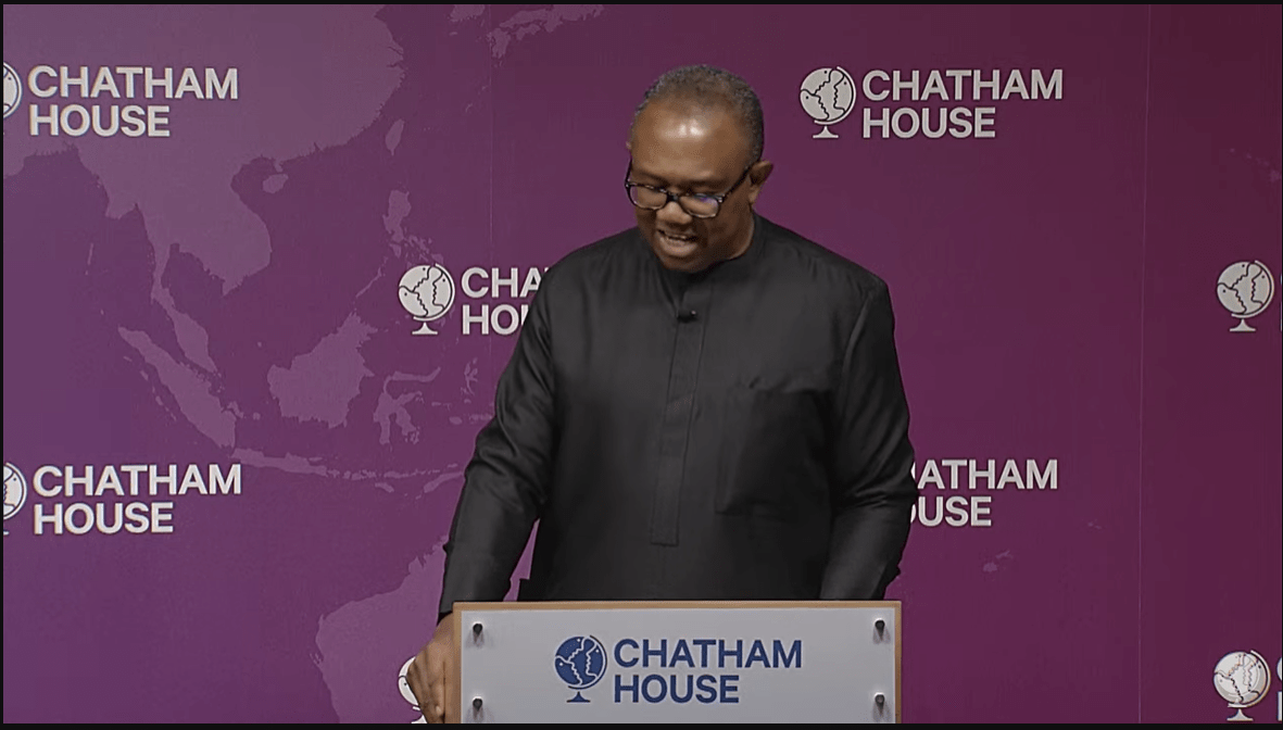 Peter Obi discusses his policies in Chatham House