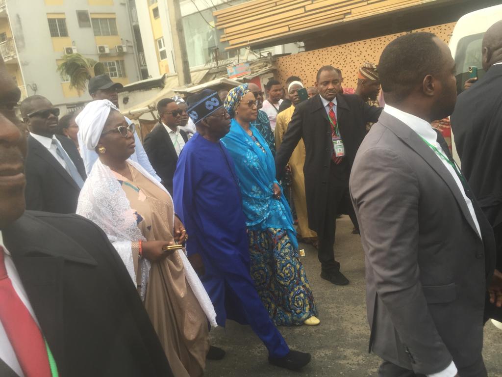Tinubu arrives polling unit