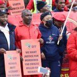Economic freedom fighters (EFF) protesters