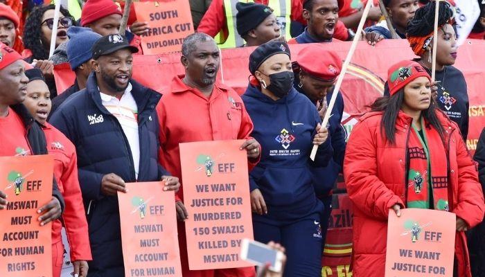 Economic freedom fighters (EFF) protesters