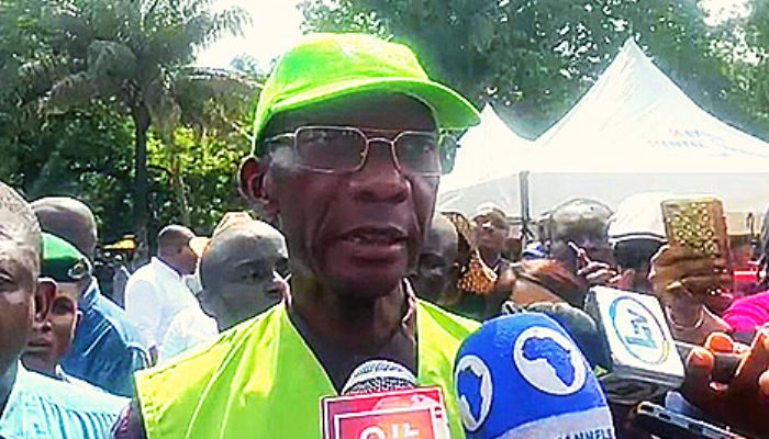 Segun Agbaje, INEC Resident Electoral Commissioner in Lagos, addresses newsmen (ChannelsTV)