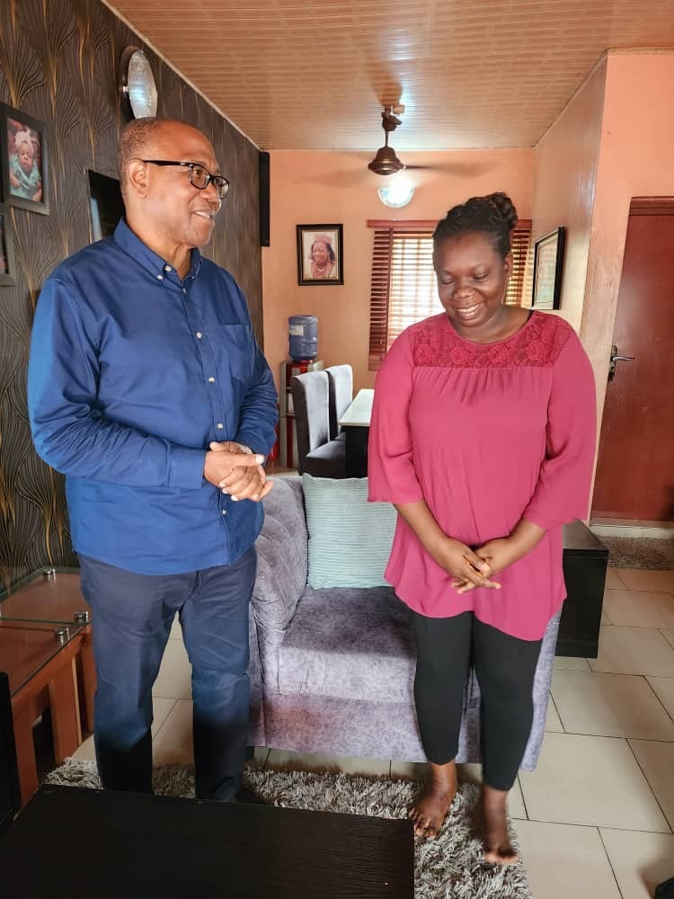 Jennifer Edifi with Peter Obi, the presidential candidate, Labour Party