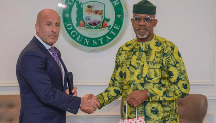 Jamie Christoff and Governor Dapo Abiodun