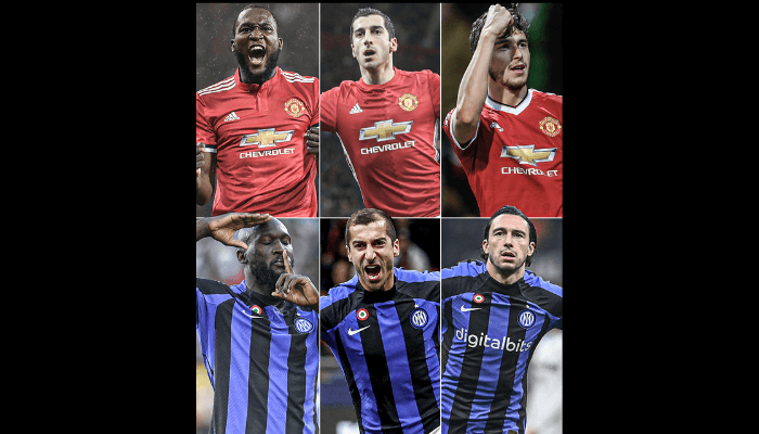 Romelu Lukaku, Henrikh Mkhitaryan and Matteo Darmian