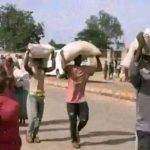 Looting of government warehouse in Adamawa