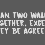 can two walk together