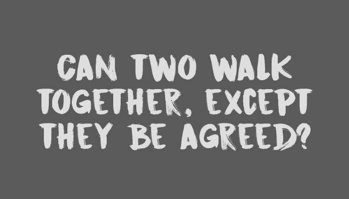 can two walk together