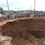 Collapsed bridge in Oyo