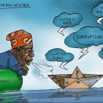 Floating In Turbulence Cartoon