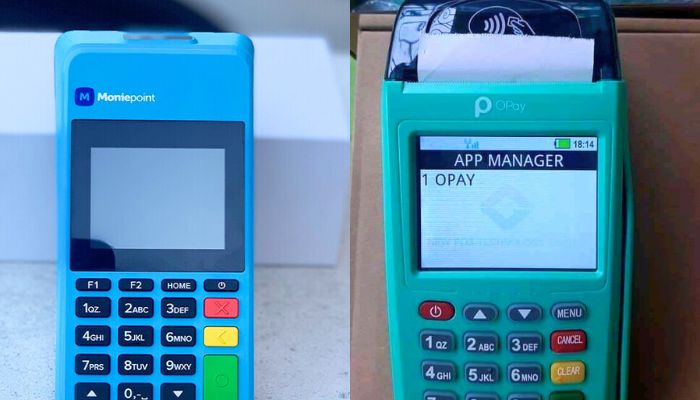 Moniepoint and Opay POS machine