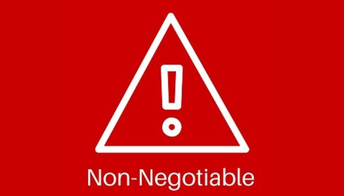 Non-negotiable