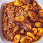 Beans and ripe plantains
