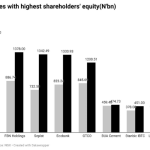 Companies with the highest shareholders equity