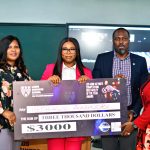Left to Right: Jacinta Anakua - Head, MBA Programme Management, Ifechukwu Anunobi -Full Time MBA 21 student at Lagos Business School and first prize winner, Chinedum Ewuzie - Director, MBA Programmes, IfeomA Okeke – Lagos Business School Beta Gamma Sigma Presiden